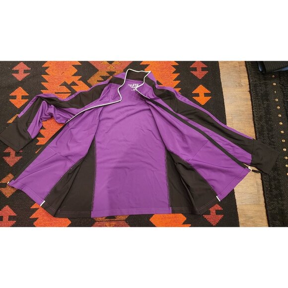 NEW Made For Life Women's 2X Zip-Up Athletic Jacket Purple & Black Polyester - Picture 4 of 10